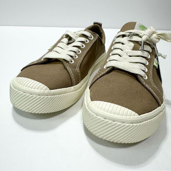 Cariuma OCA Low Burnt Sand Canvas Contrast Thread Sneaker Men’s 10 Women’s 11.5 - Picture 7 of 11